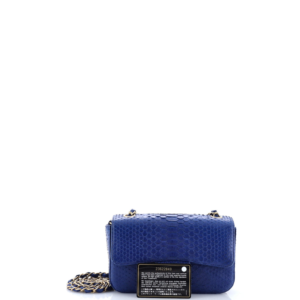 Classic Single Flap Bag Python Mini