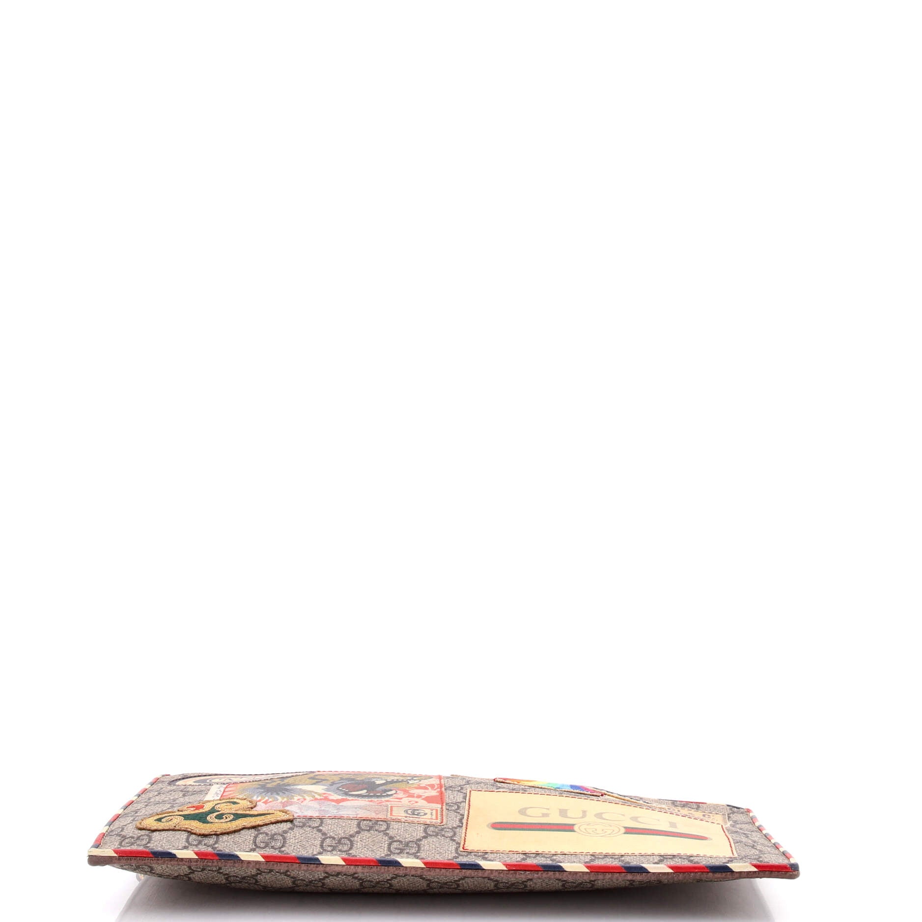 Courrier Pouch GG Coated Canvas with Applique