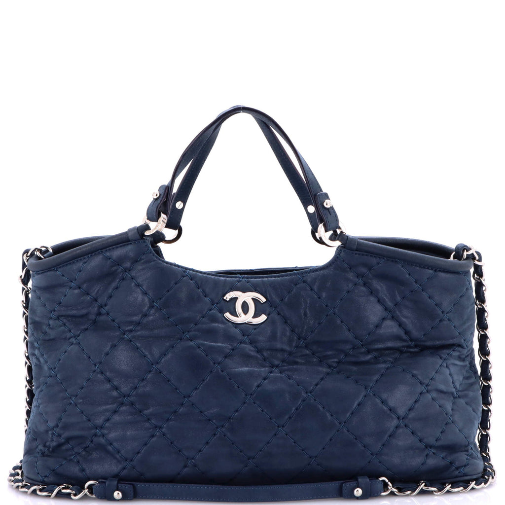 CC Sea Hit Tote Quilted Iridescent Calfskin Large