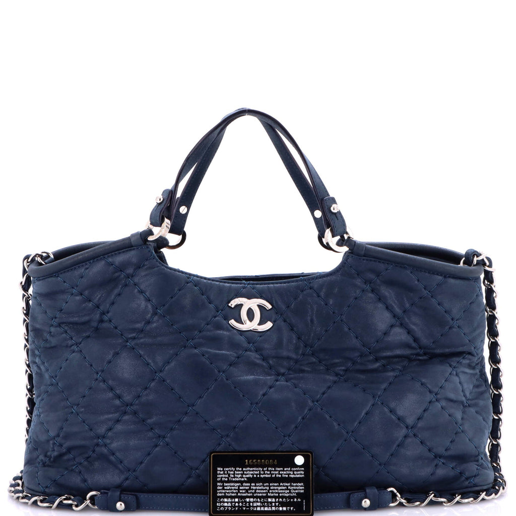 CC Sea Hit Tote Quilted Iridescent Calfskin Large