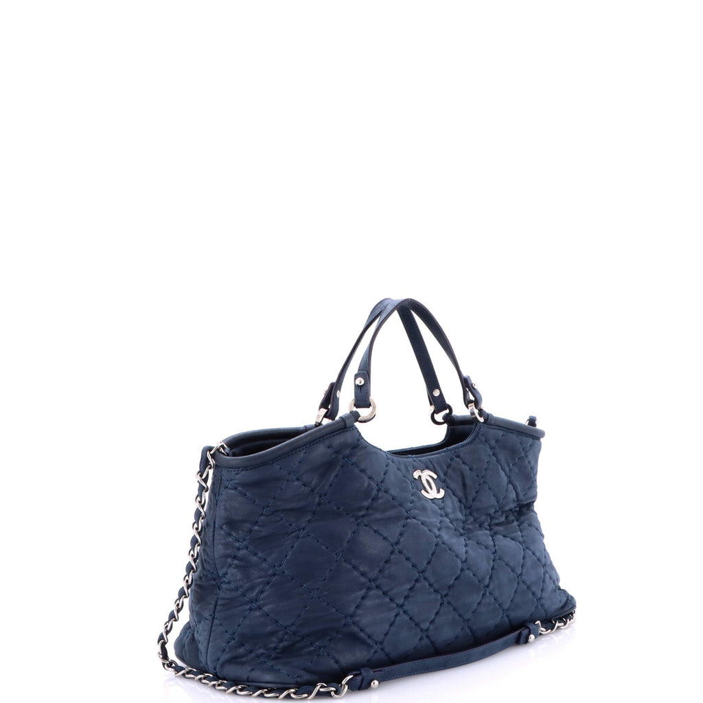 CC Sea Hit Tote Quilted Iridescent Calfskin Large