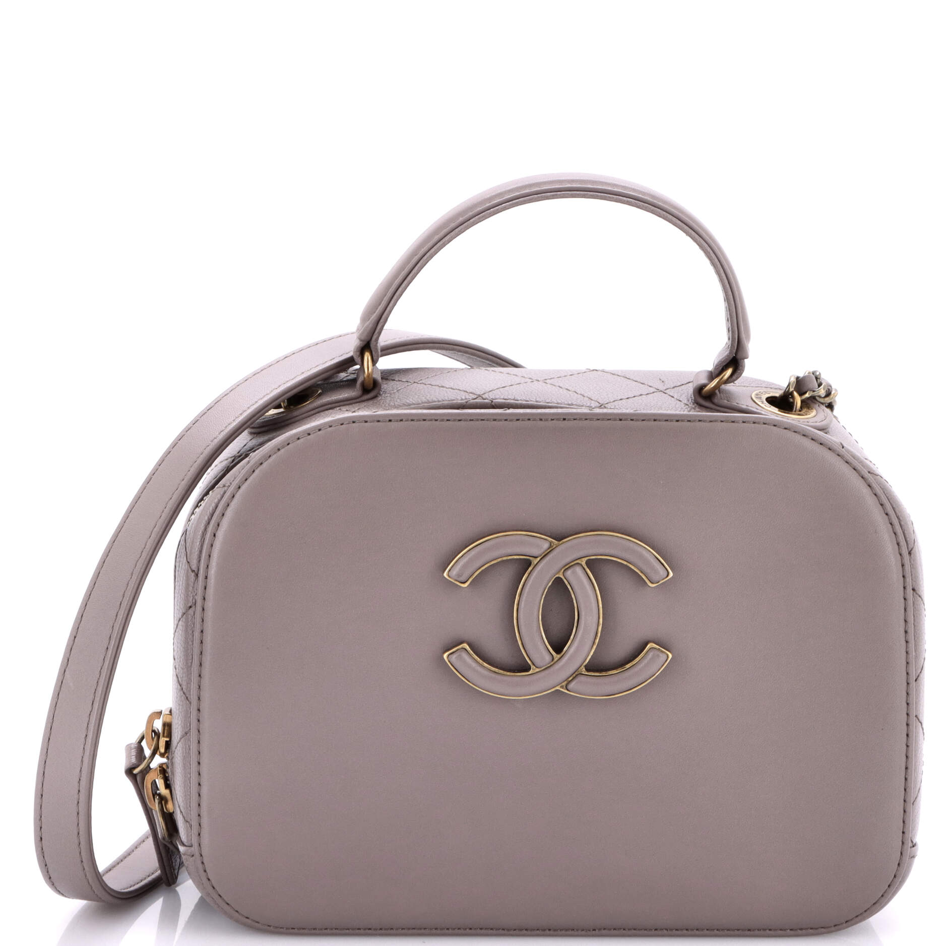 Coco Curve Vanity Case Calfskin and Quilted Goatskin Medium