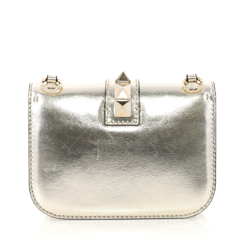 Glam Lock Shoulder Bag Leather Mini