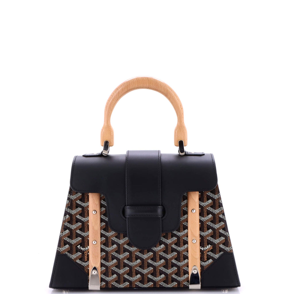 Saigon Top Handle Bag Coated Canvas with Leather PM