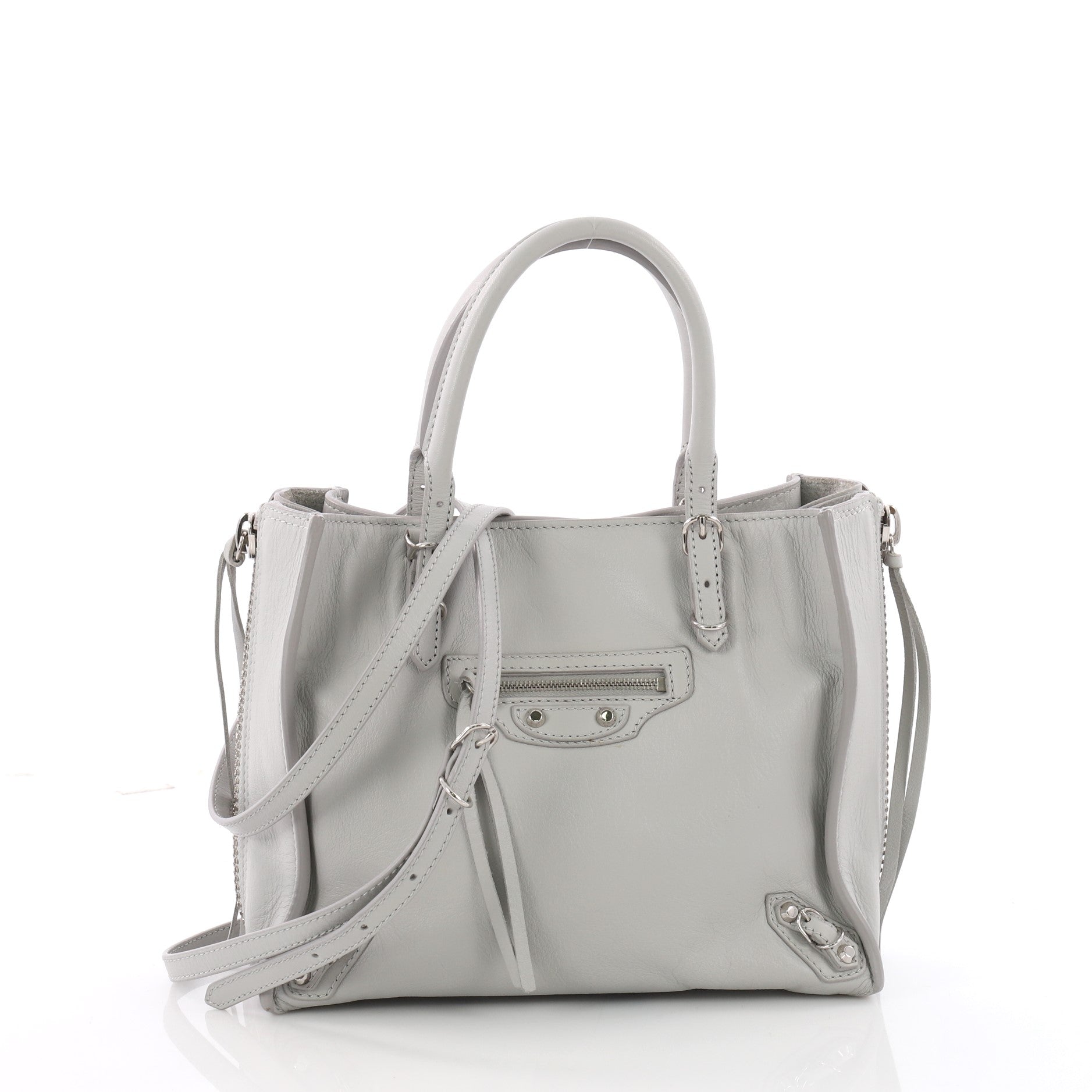 Papier A4 Zip Around Classic Studs Handbag Leather Mini