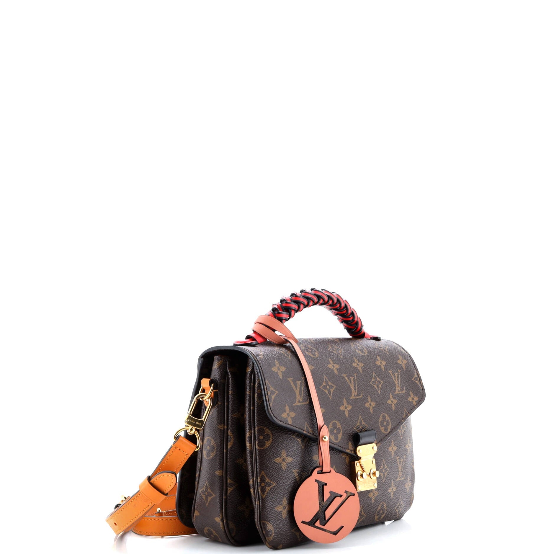 Braided Handle Pochette Metis Monogram Canvas with Leather