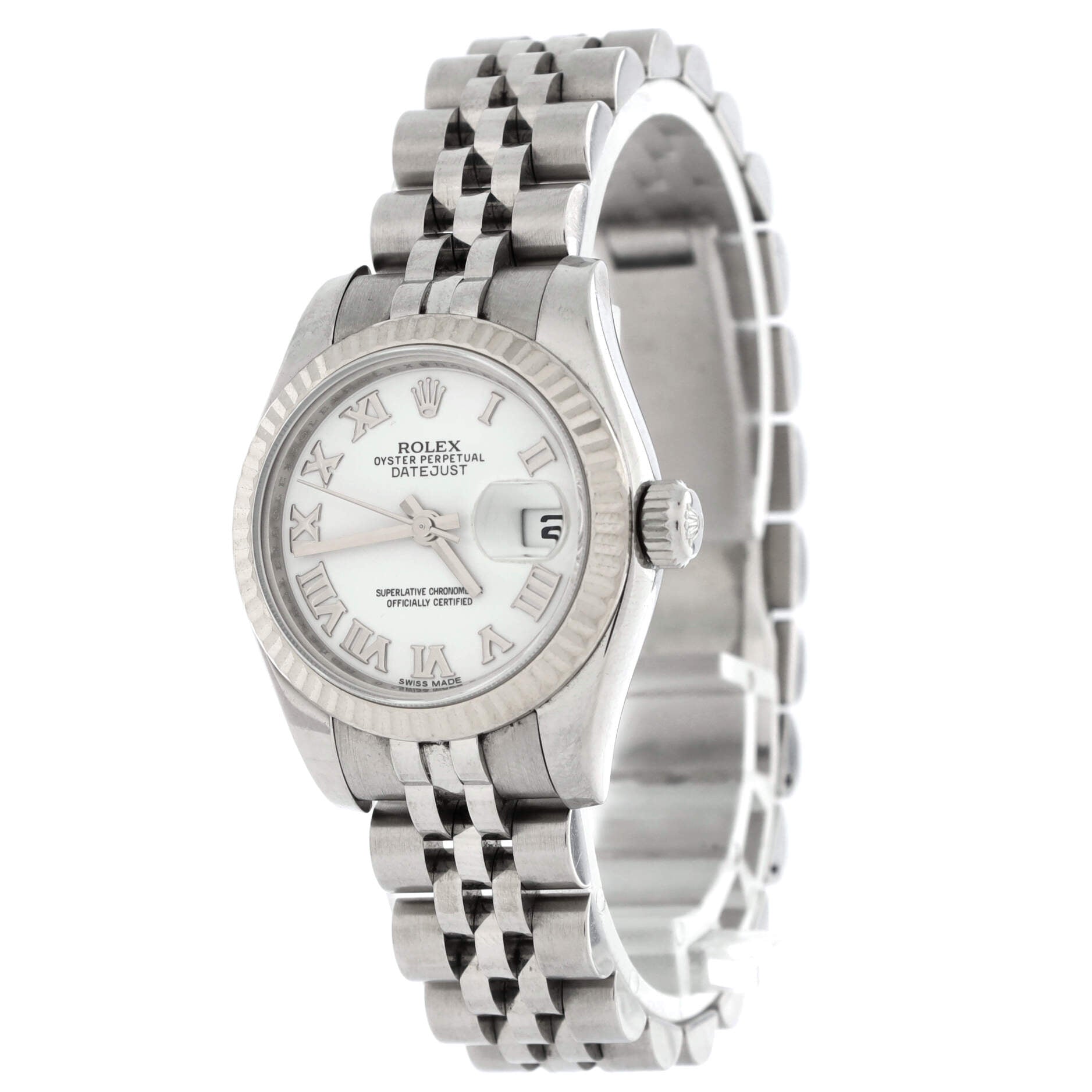 Oyster Perpetual Datejust Automatic Watch Stainless Steel and White Gold 26