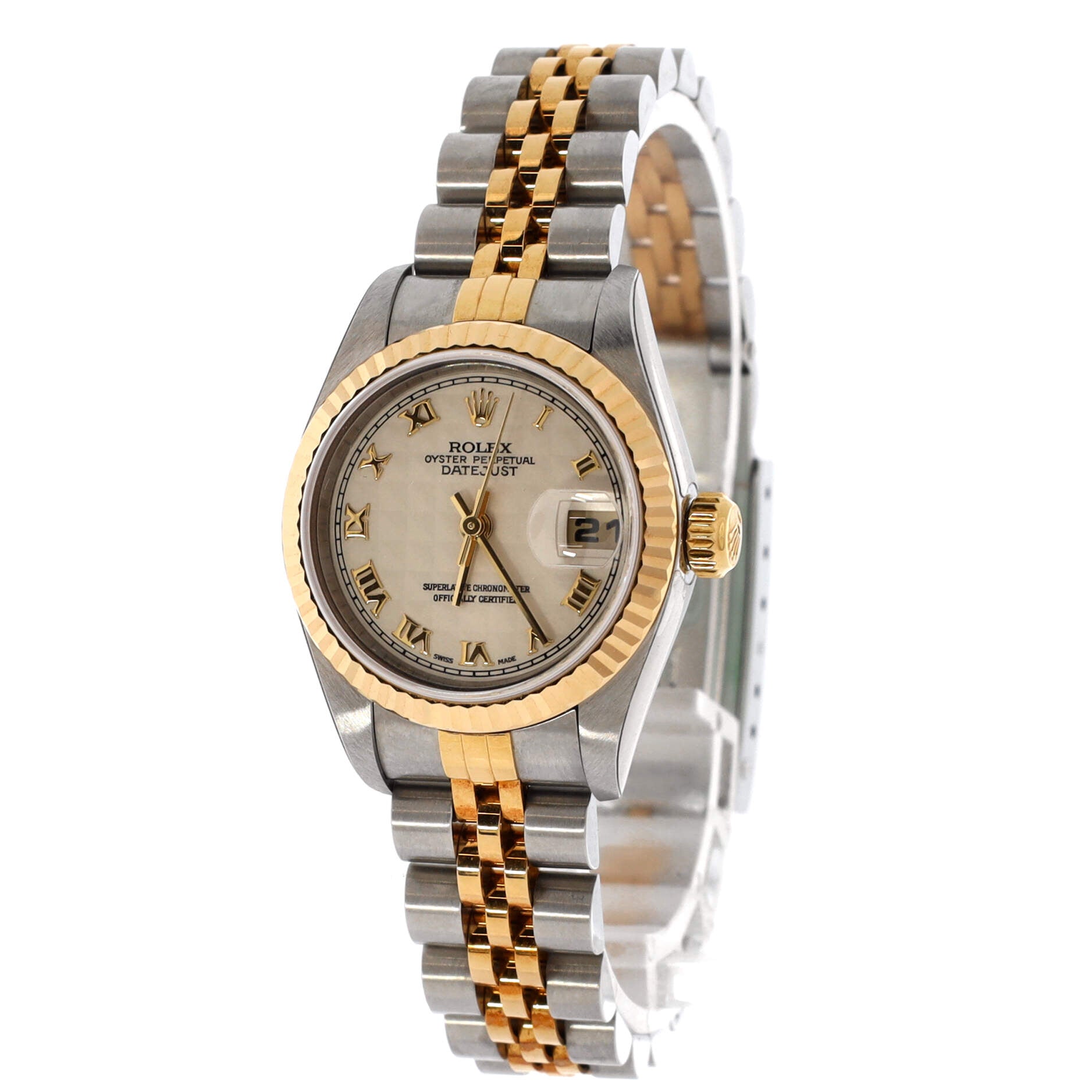 Oyster Perpetual Datejust Automatic Watch Stainless Steel and Yellow Gold 26
