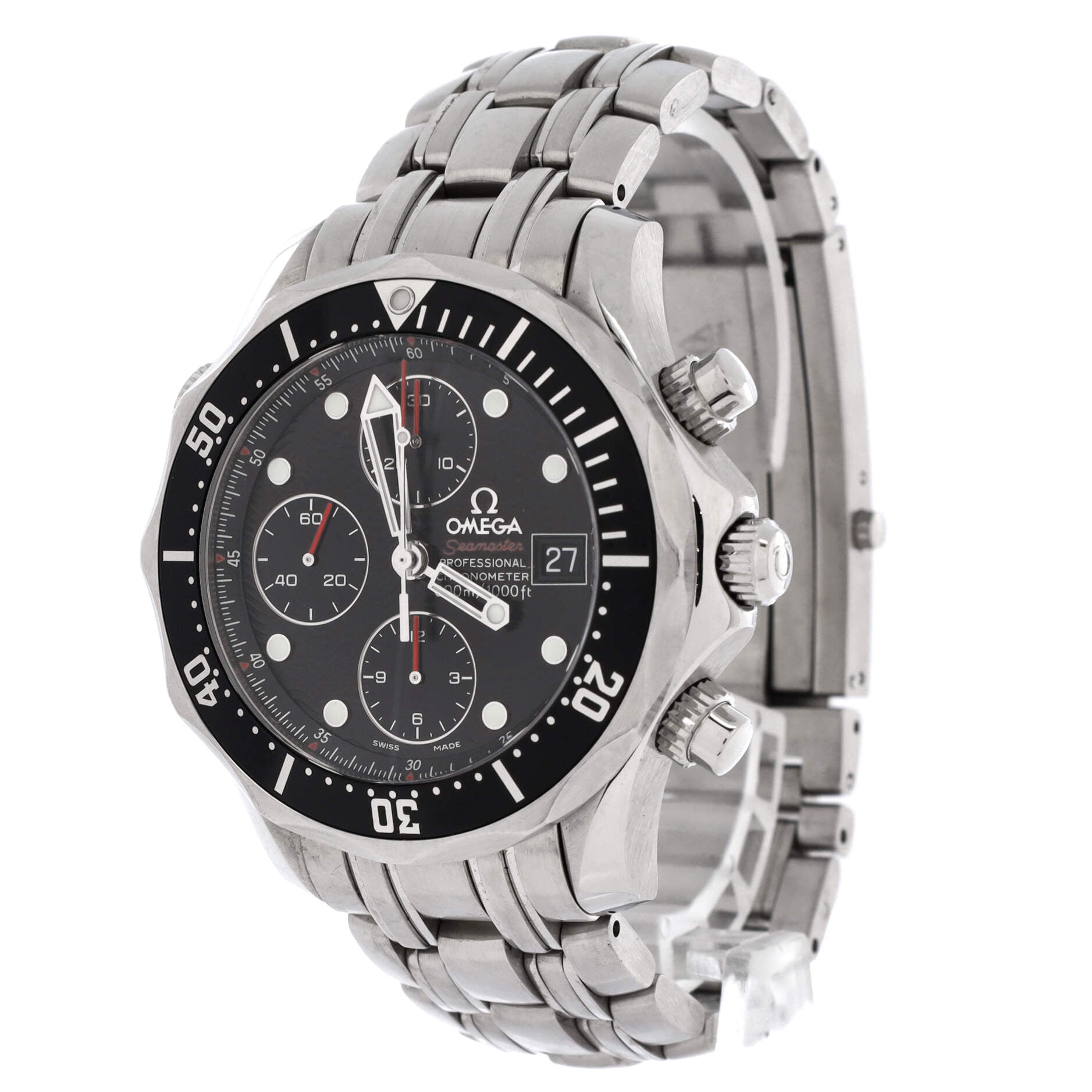 Seamaster Diver 300M Chronometer Chronograph Automatic Watch Stainless Steel 42