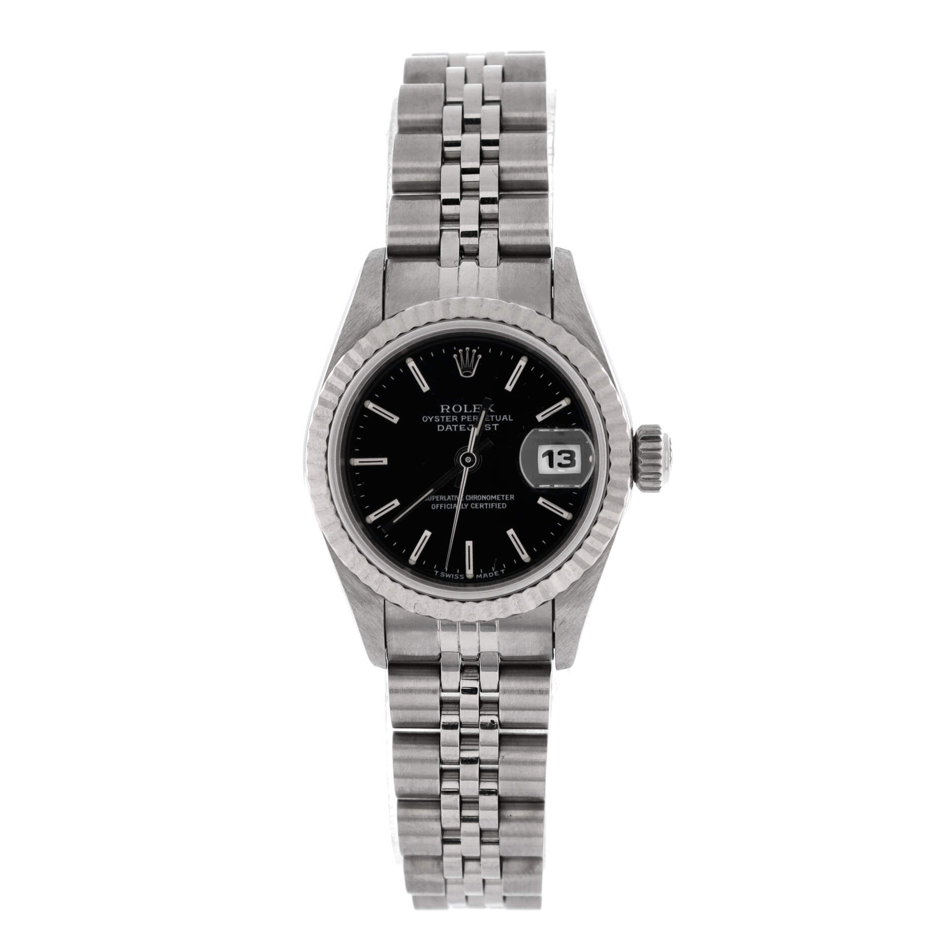Oyster Perpetual Datejust Automatic Watch Stainless Steel and White Gold 26