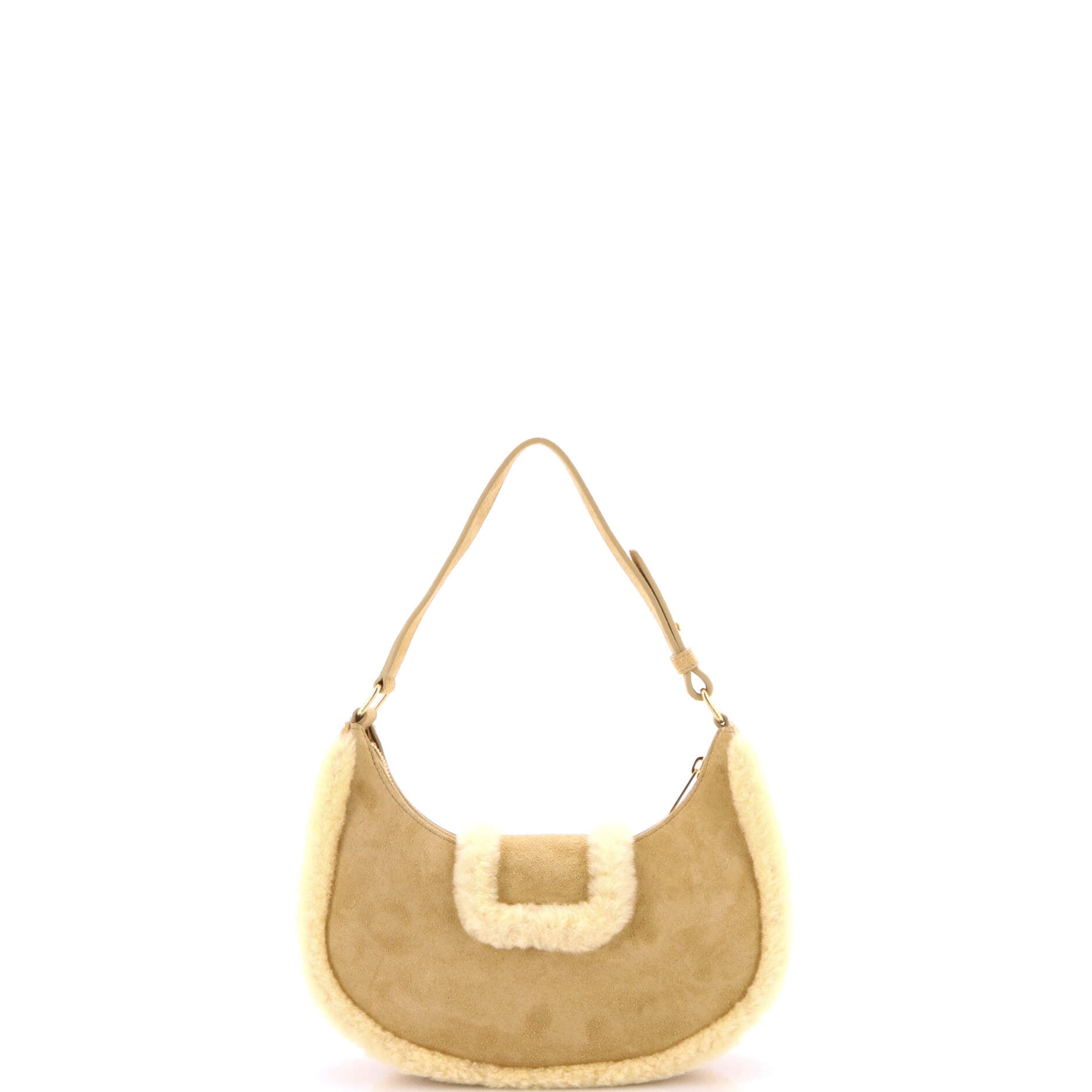 Ava Triomphe Bag Suede with Shearling Medium