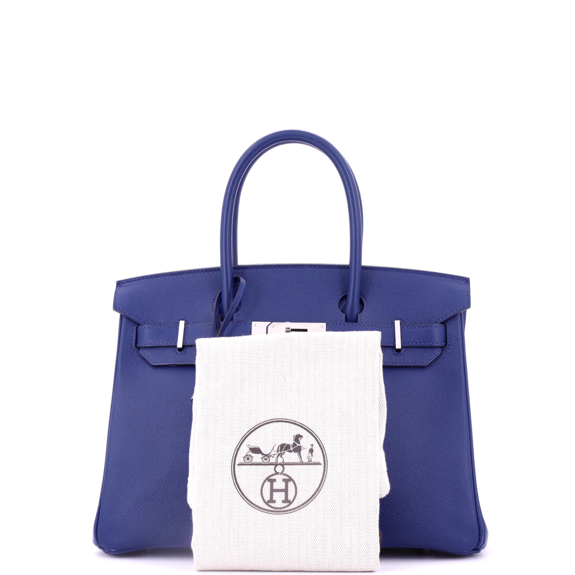 Birkin Handbag Bleu Electrique Epsom with Palladium Hardware 30