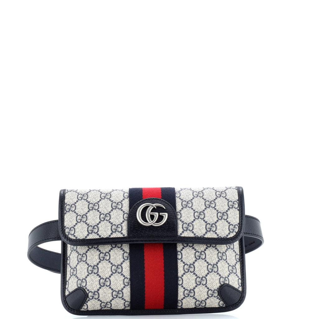 Ophidia Flap Belt Bag GG Coated Canvas with Leather