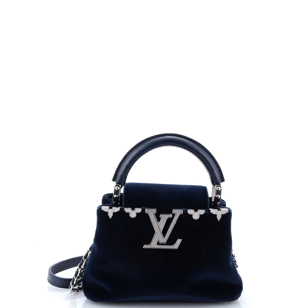 Capucines Bag Velvet with Crystals Mini