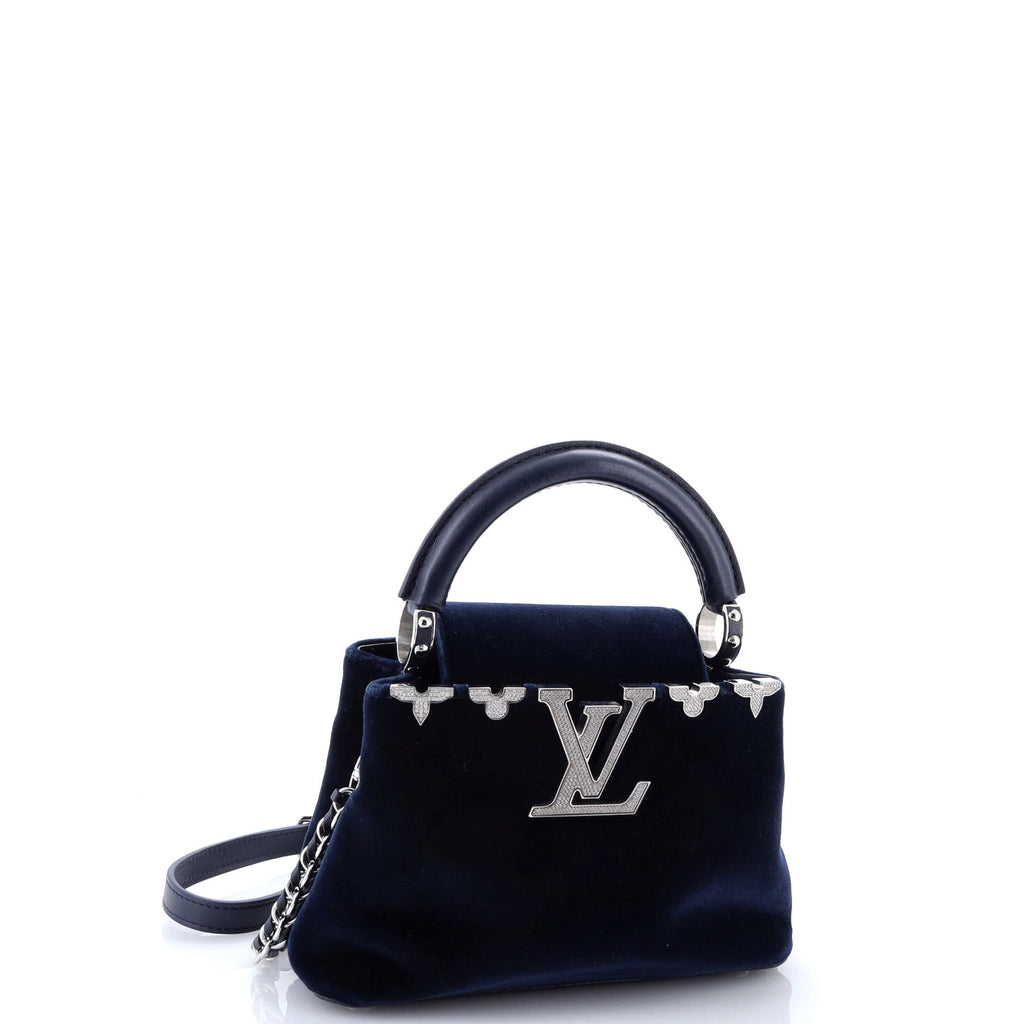 Capucines Bag Velvet with Crystals Mini