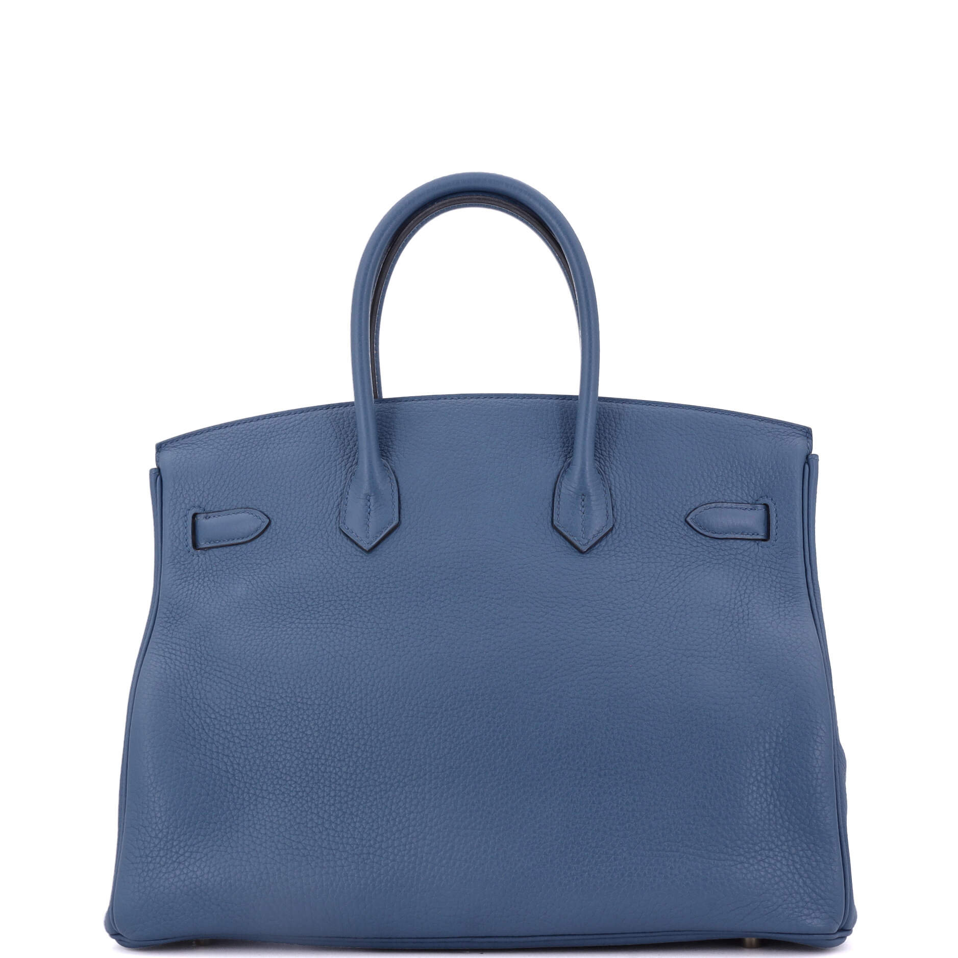 Birkin Handbag Bleu Agate Clemence with Gold Hardware 35