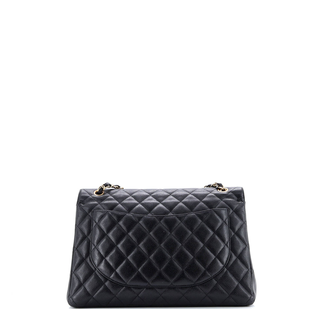 Vintage Classic Double Flap Bag Quilted Caviar Jumbo