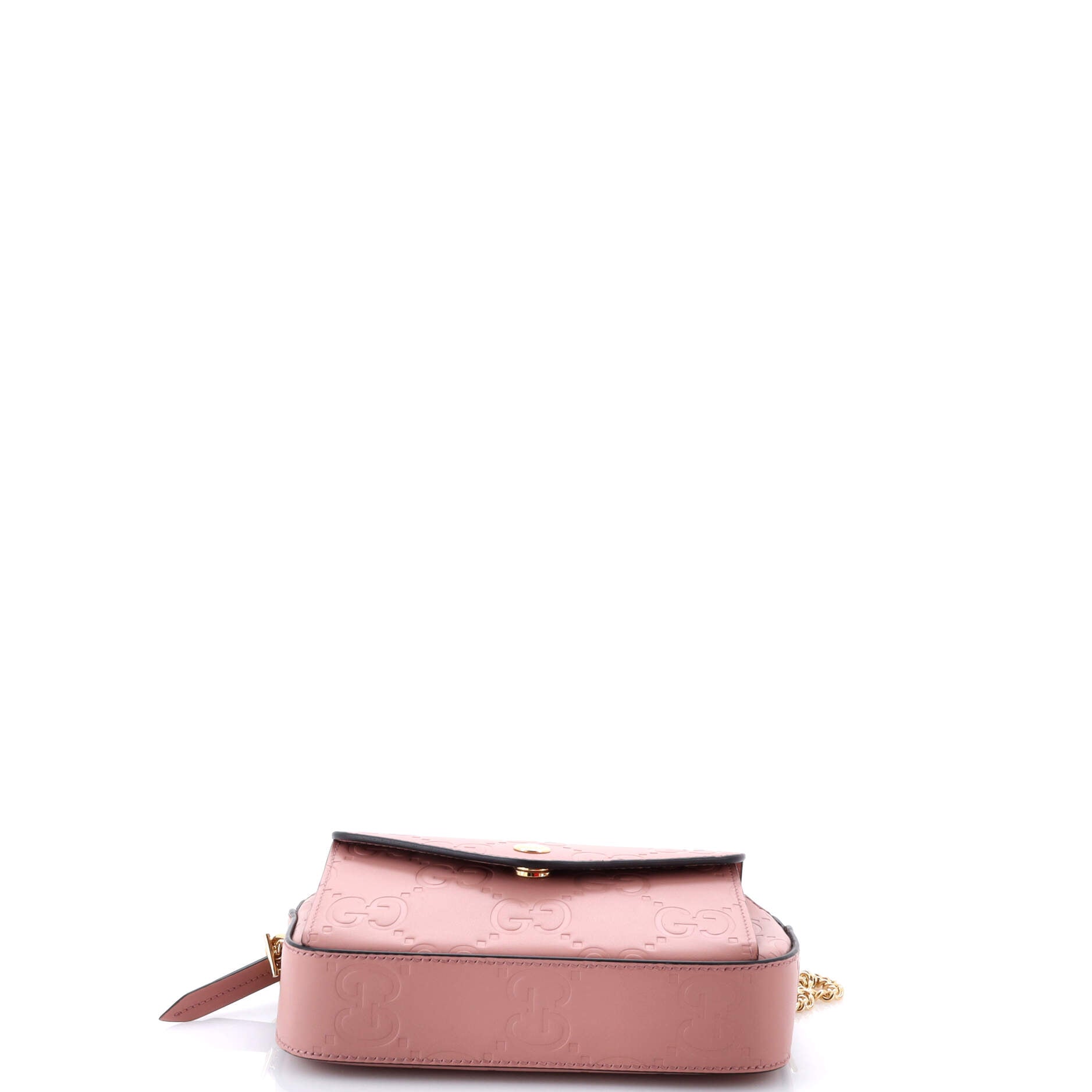 Front Pocket Chain Shoulder Bag Jumbo GG Embossed Leather Super Mini