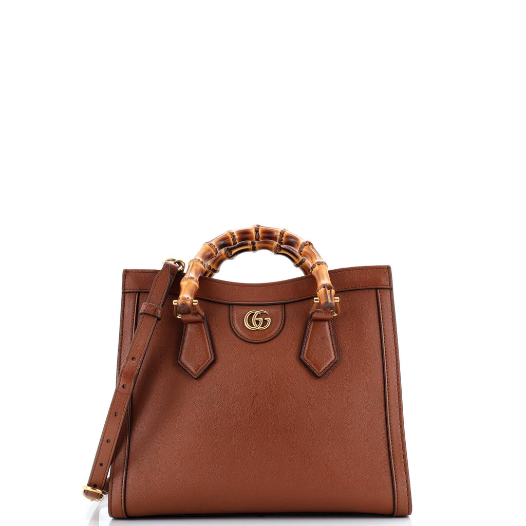 Diana NM Bamboo Handle Tote Leather Small