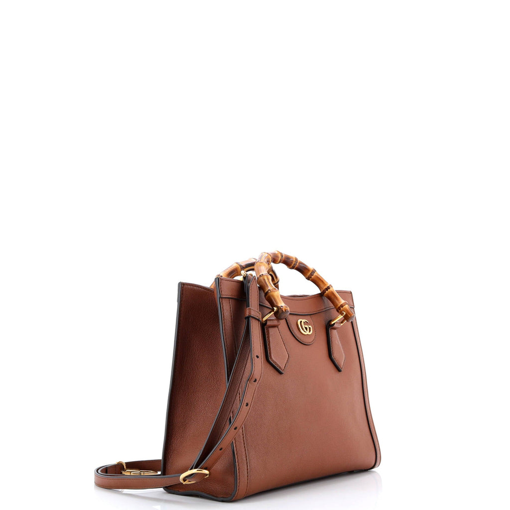 Diana NM Bamboo Handle Tote Leather Small