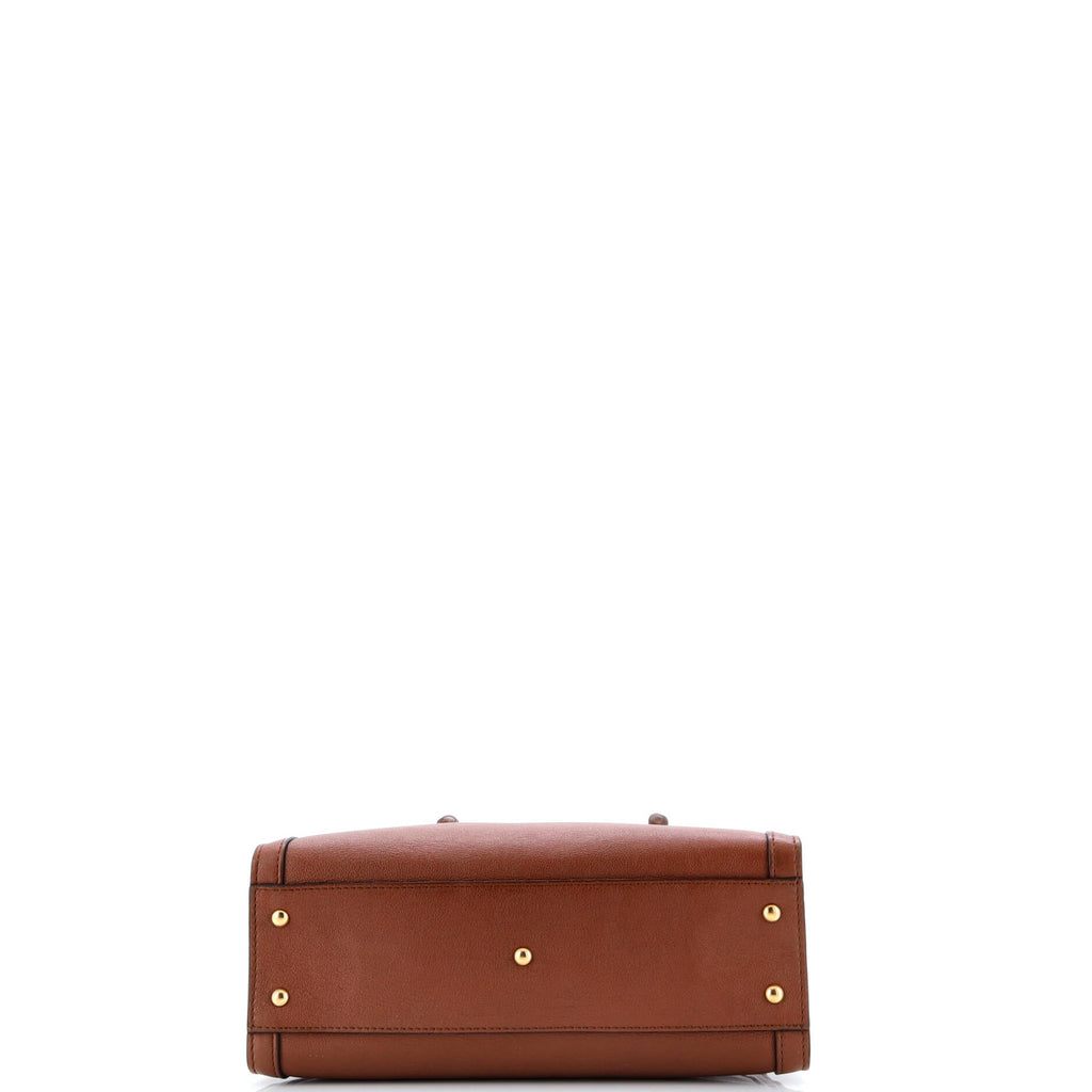 Diana NM Bamboo Handle Tote Leather Small