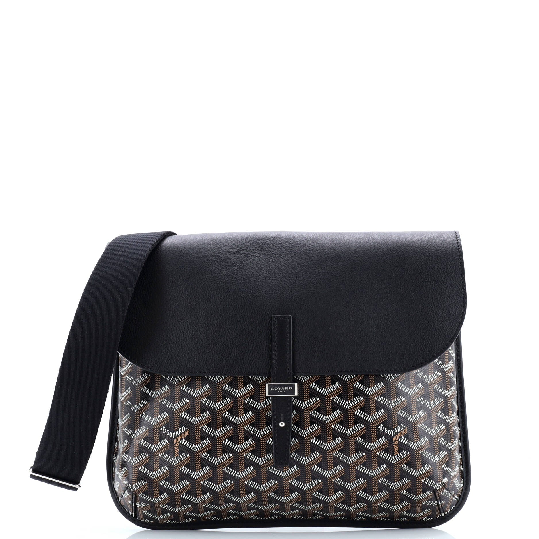 Coursier Messenger Bag Coated Canvas and Leather