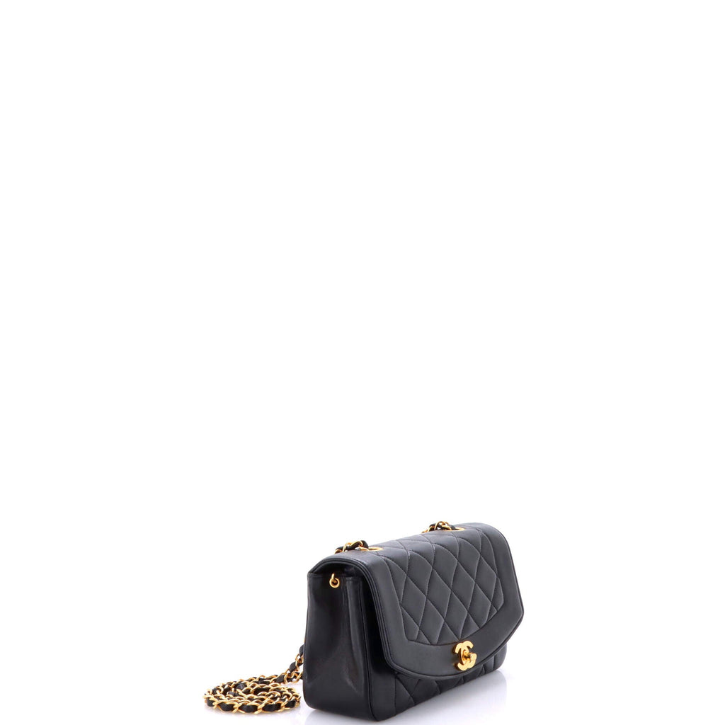 Vintage Diana Flap Bag Quilted Lambskin Small