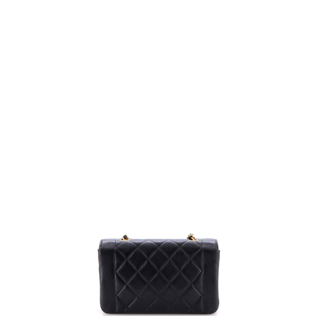 Vintage Diana Flap Bag Quilted Lambskin Small