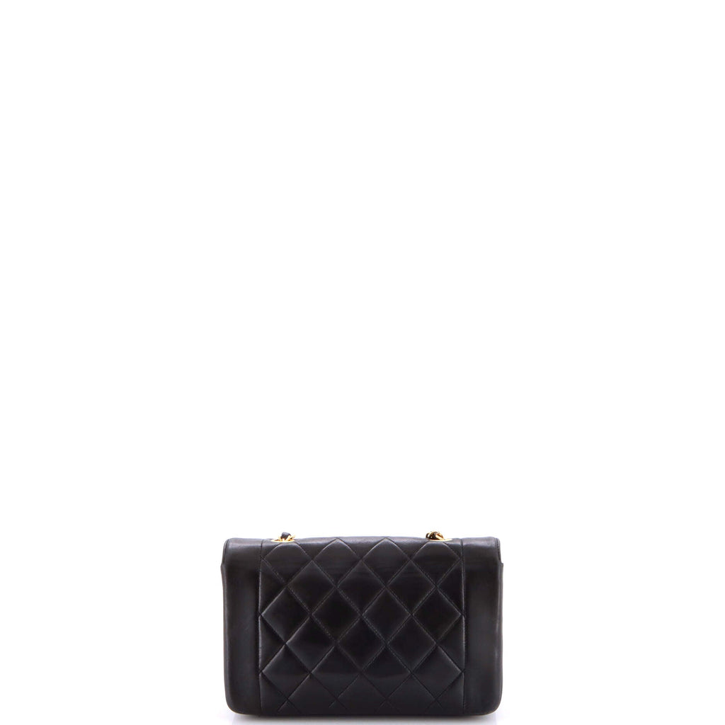 Vintage Diana Flap Bag Quilted Lambskin Small