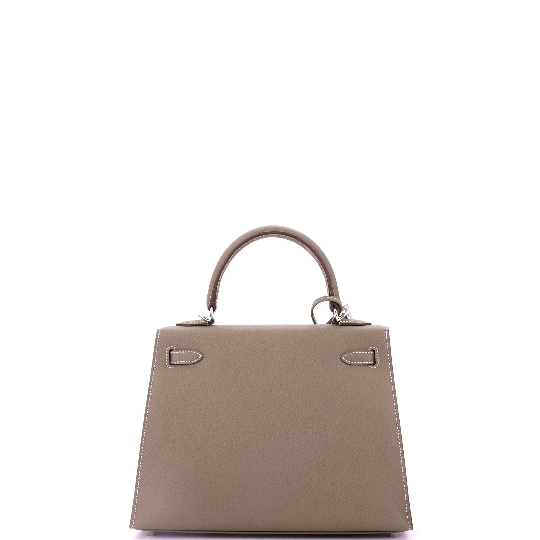 Kelly Handbag Grey Epsom with Palladium Hardware 25