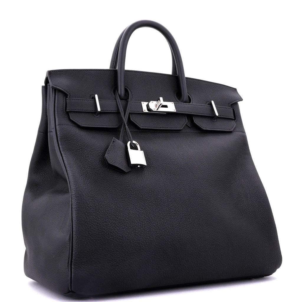 HAC Birkin Bag Noir Togo with Palladium Hardware 40