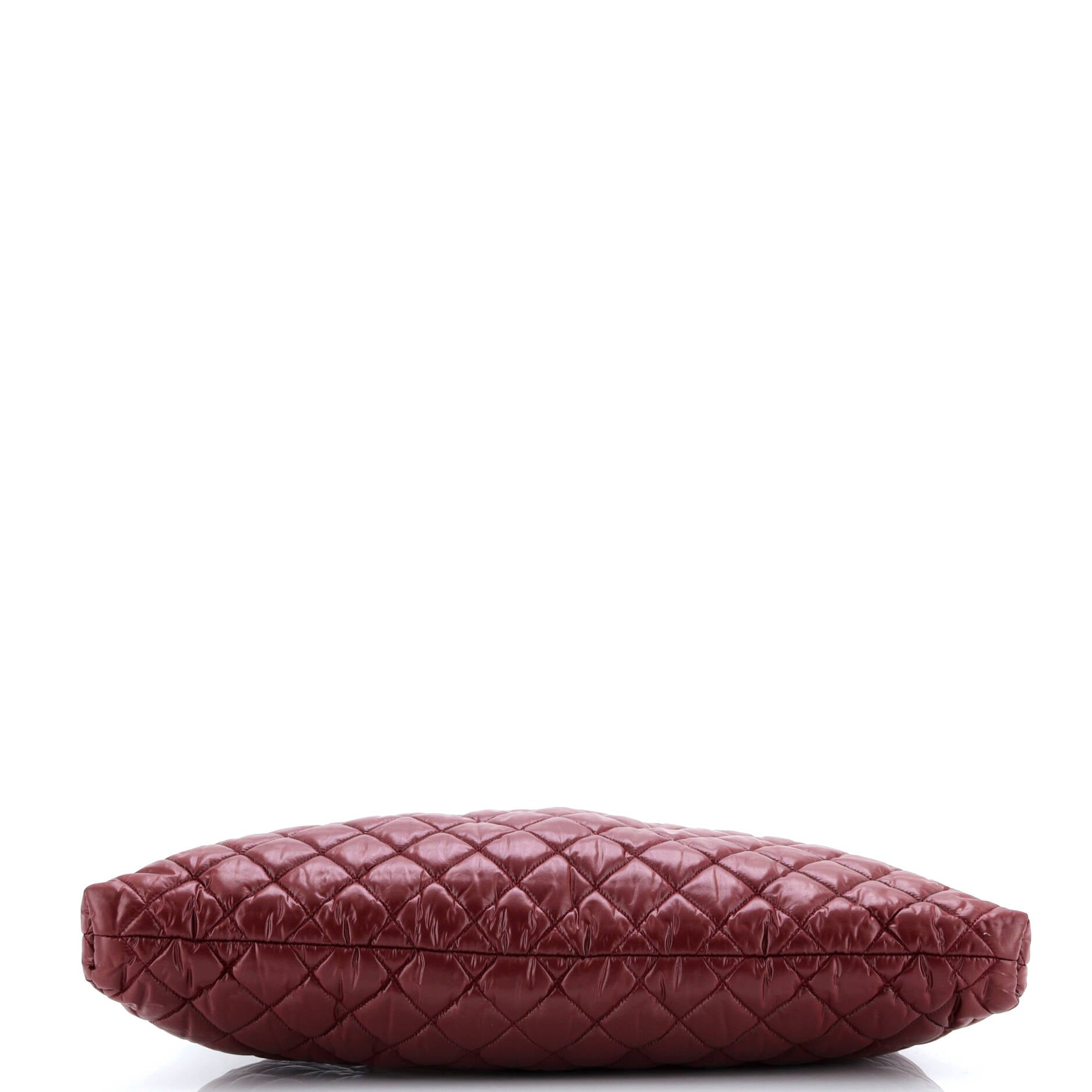 Coco Cocoon Flat Tote Quilted Nylon with Leather Large