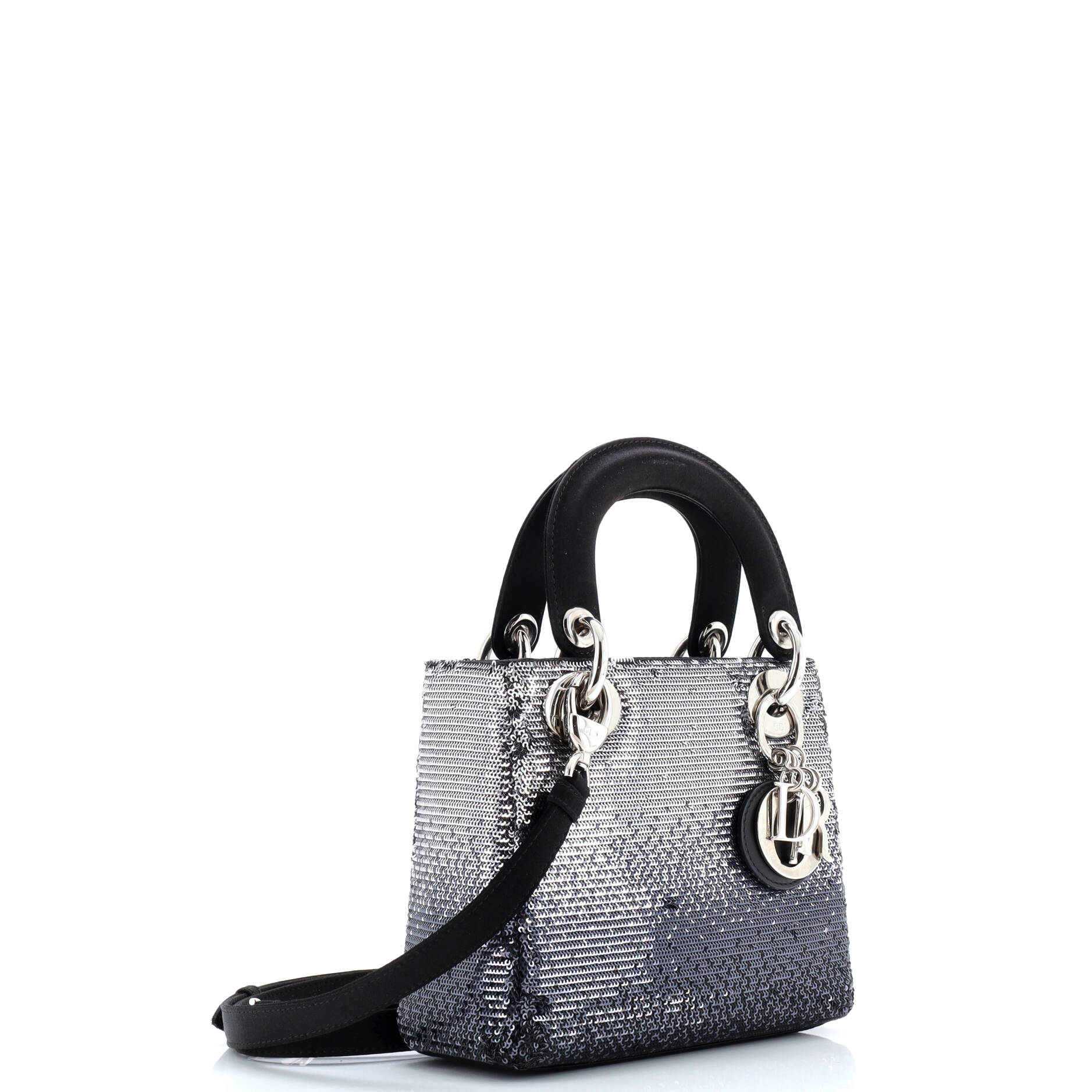 Lady Dior Bag Sequin Embellished Satin Mini