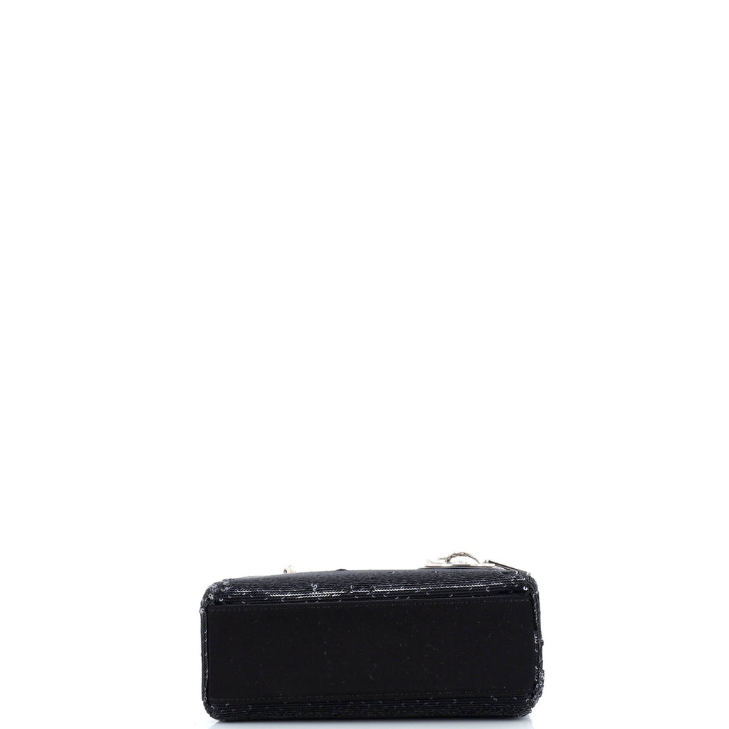 Lady Dior Bag Sequin Embellished Satin Mini