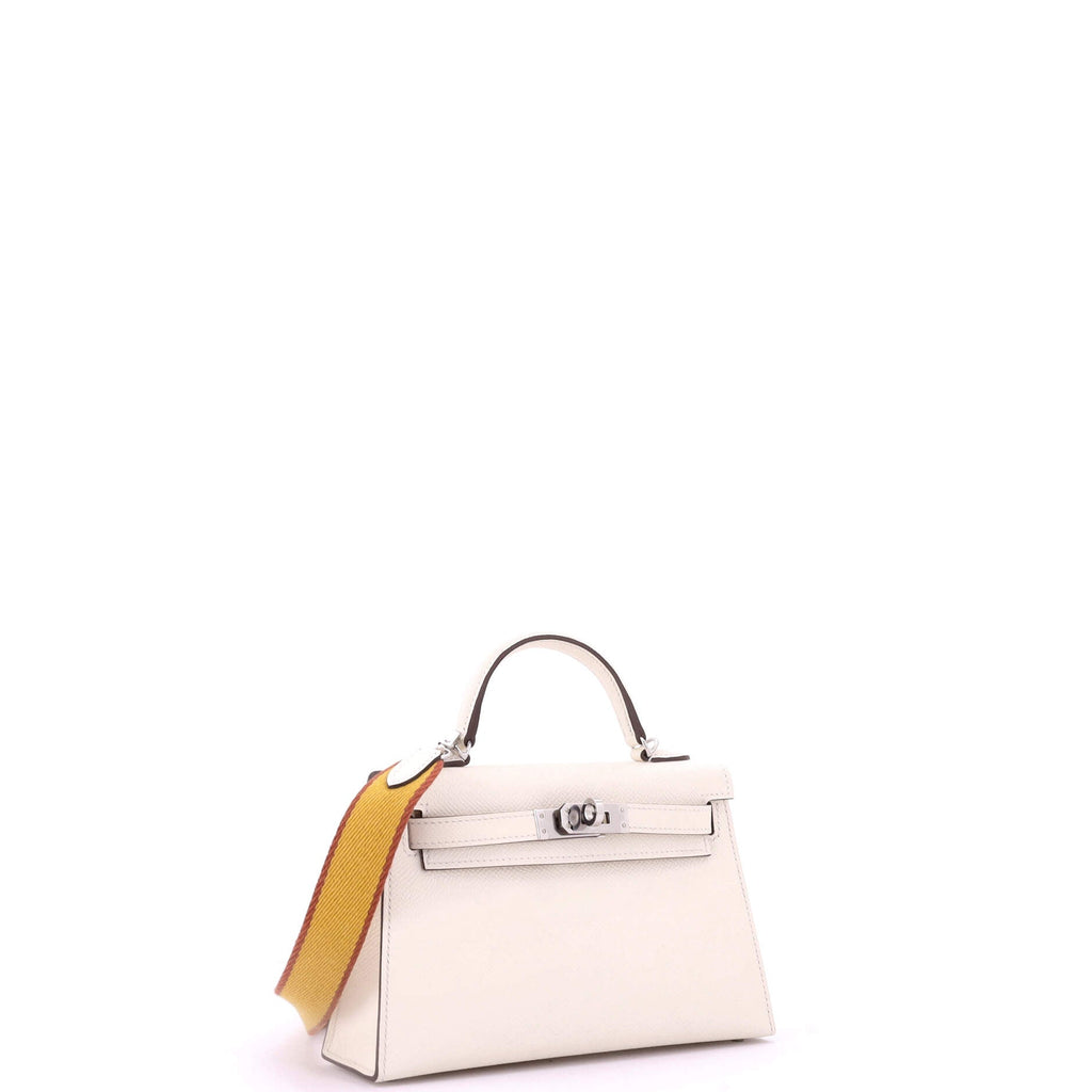 Kelly Mini II Amazone Handbag Light Epsom with Palladium Hardware 20