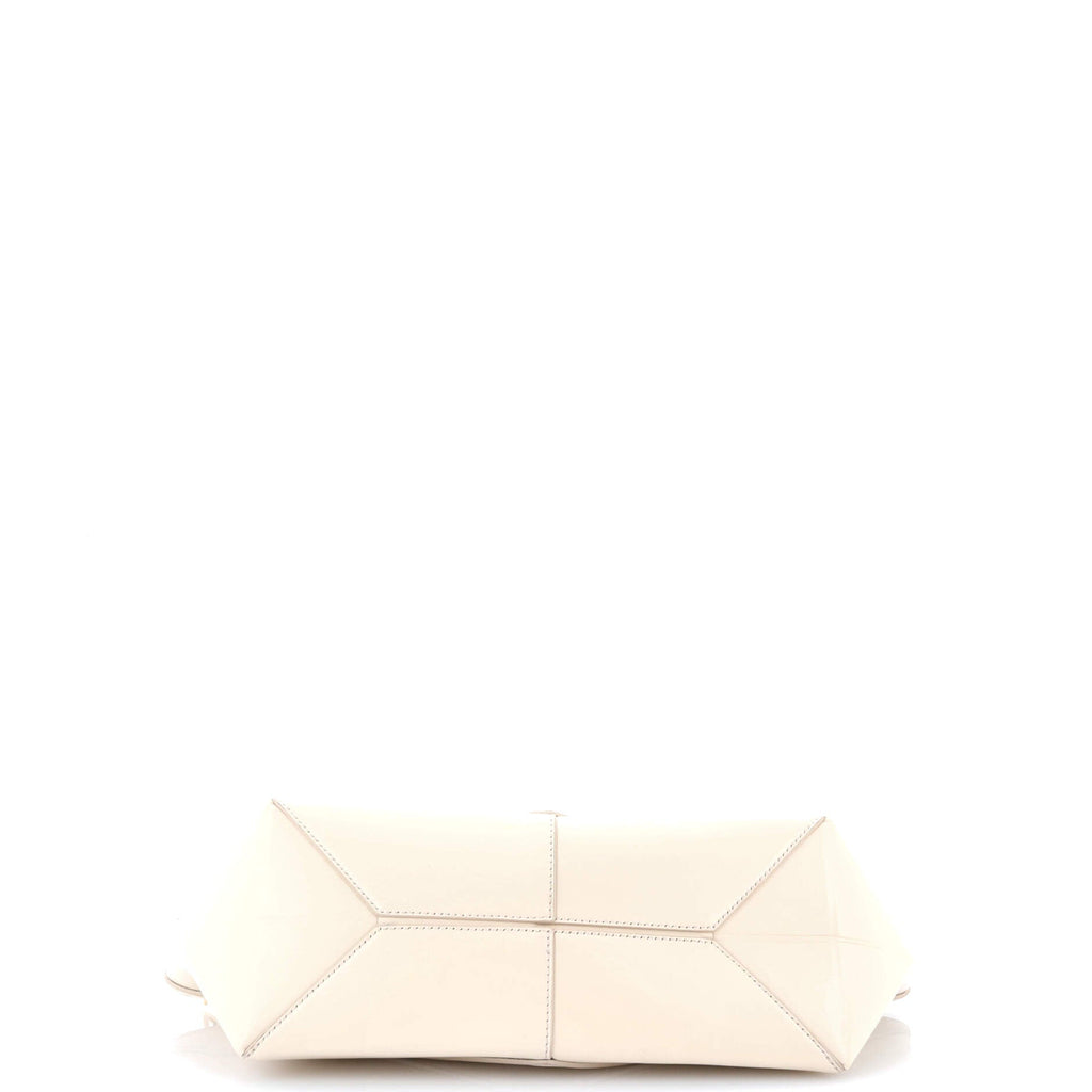 Cropped Puzzle Fold Tote Leather Mini