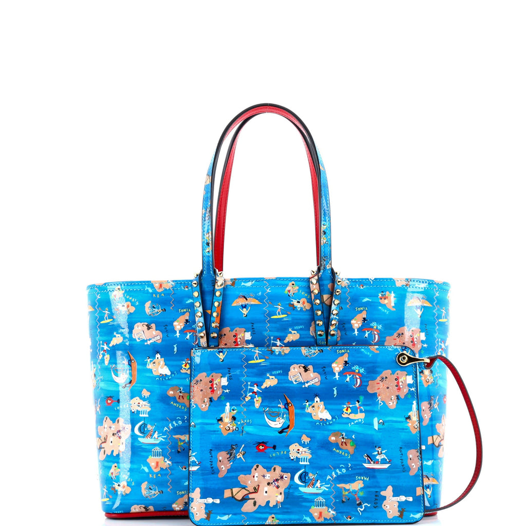 Cabata East West Tote Printed Patent Small