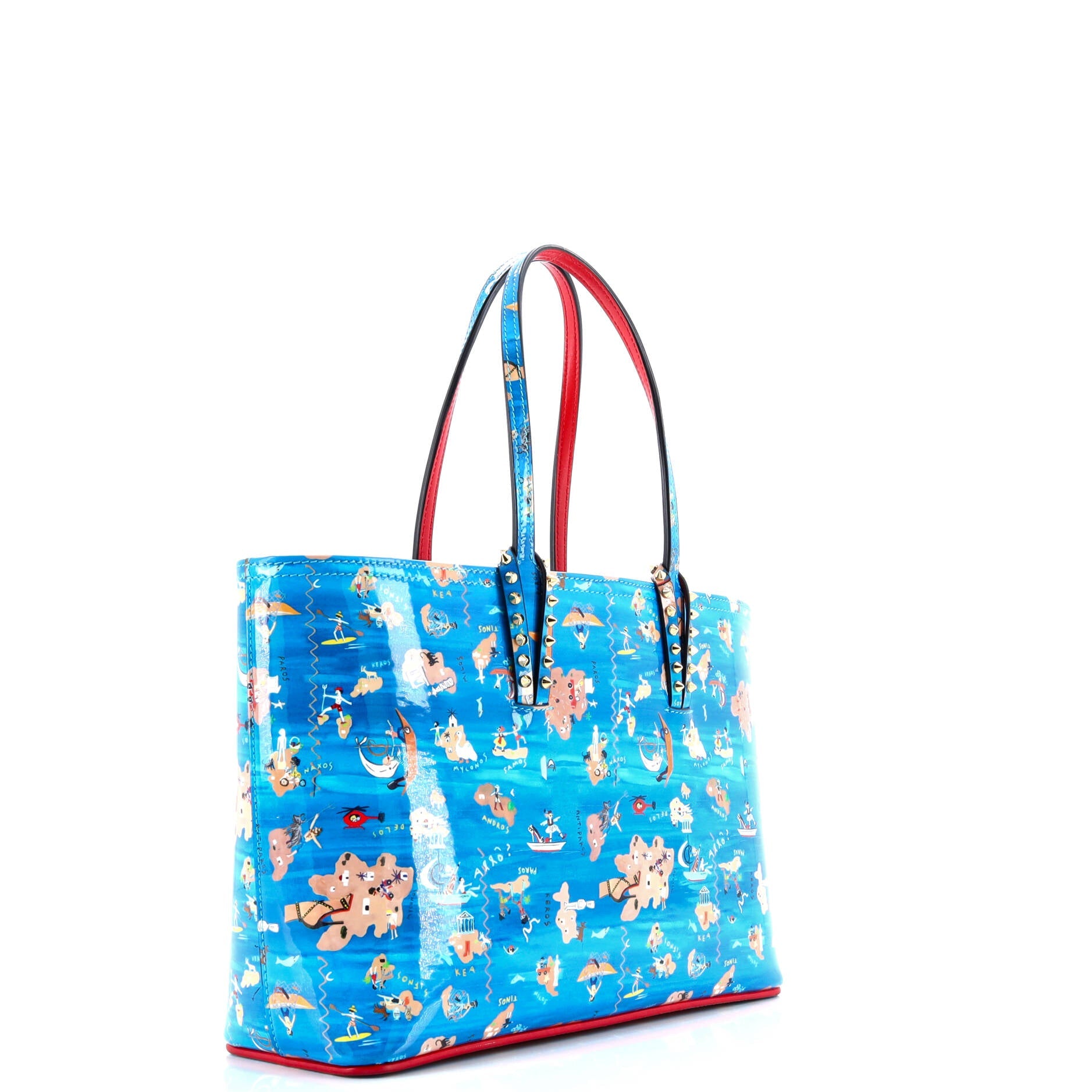 Cabata East West Tote Printed Patent Small