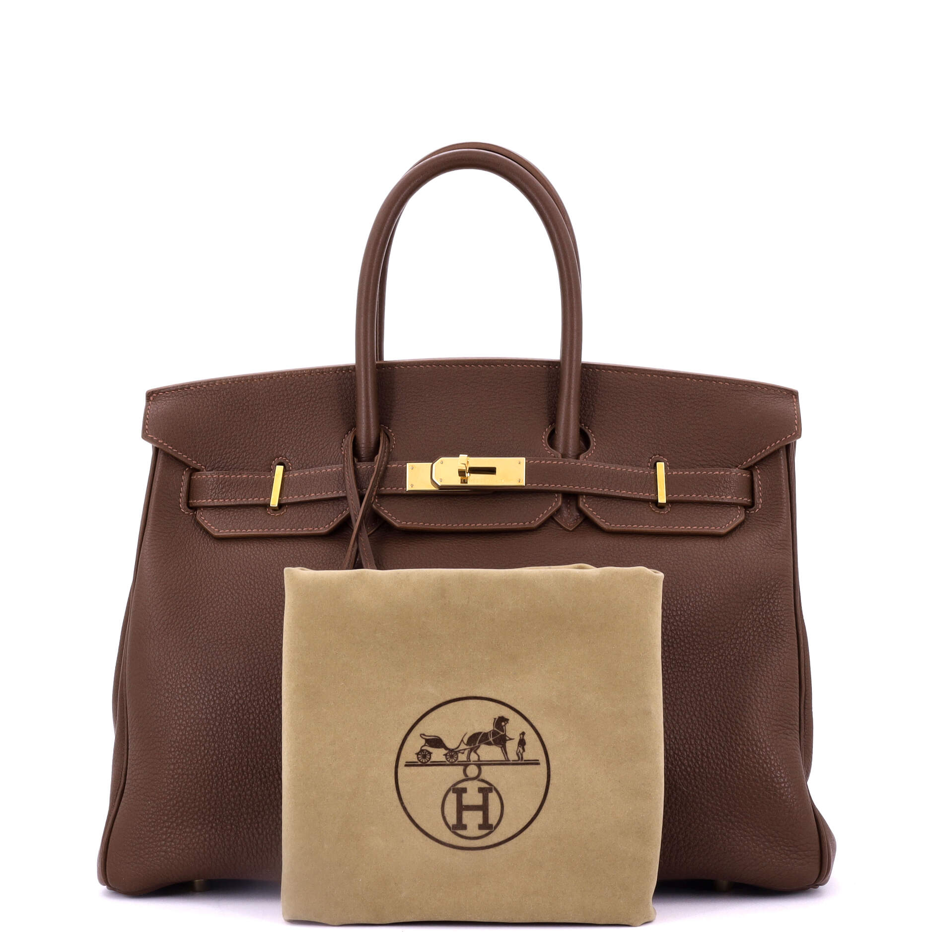 Birkin Handbag Marron D’Inde Togo with Gold Hardware 35