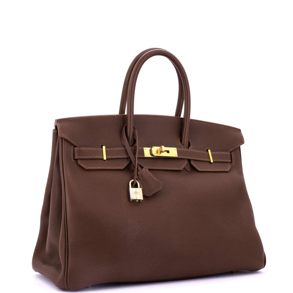 Birkin Handbag Marron D’Inde Togo with Gold Hardware 35