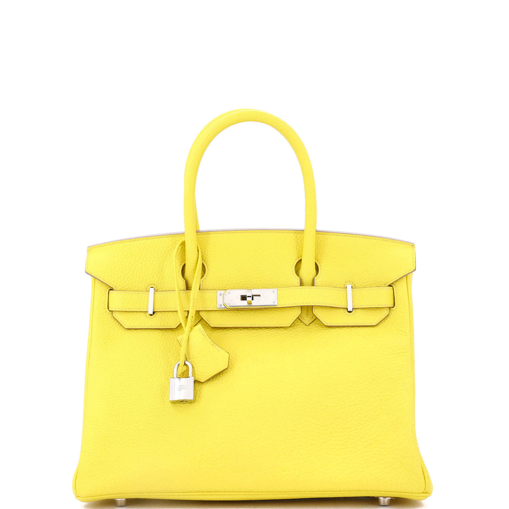 Birkin Handbag Lime Togo with Palladium Hardware 30