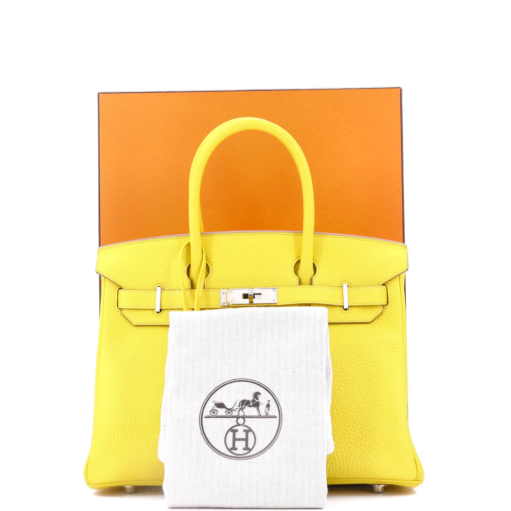 Birkin Handbag Lime Togo with Palladium Hardware 30