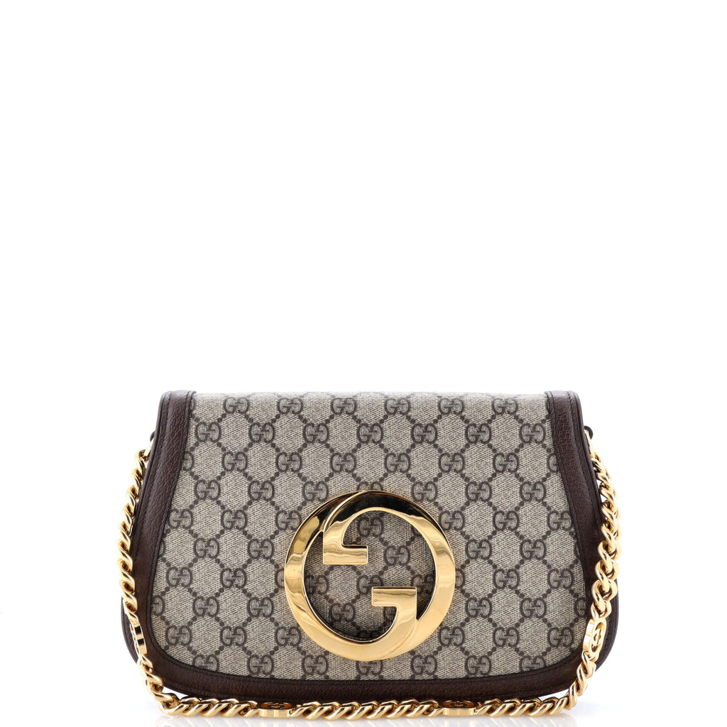 Blondie NM Chain Flap Bag GG Coated Canvas Small
