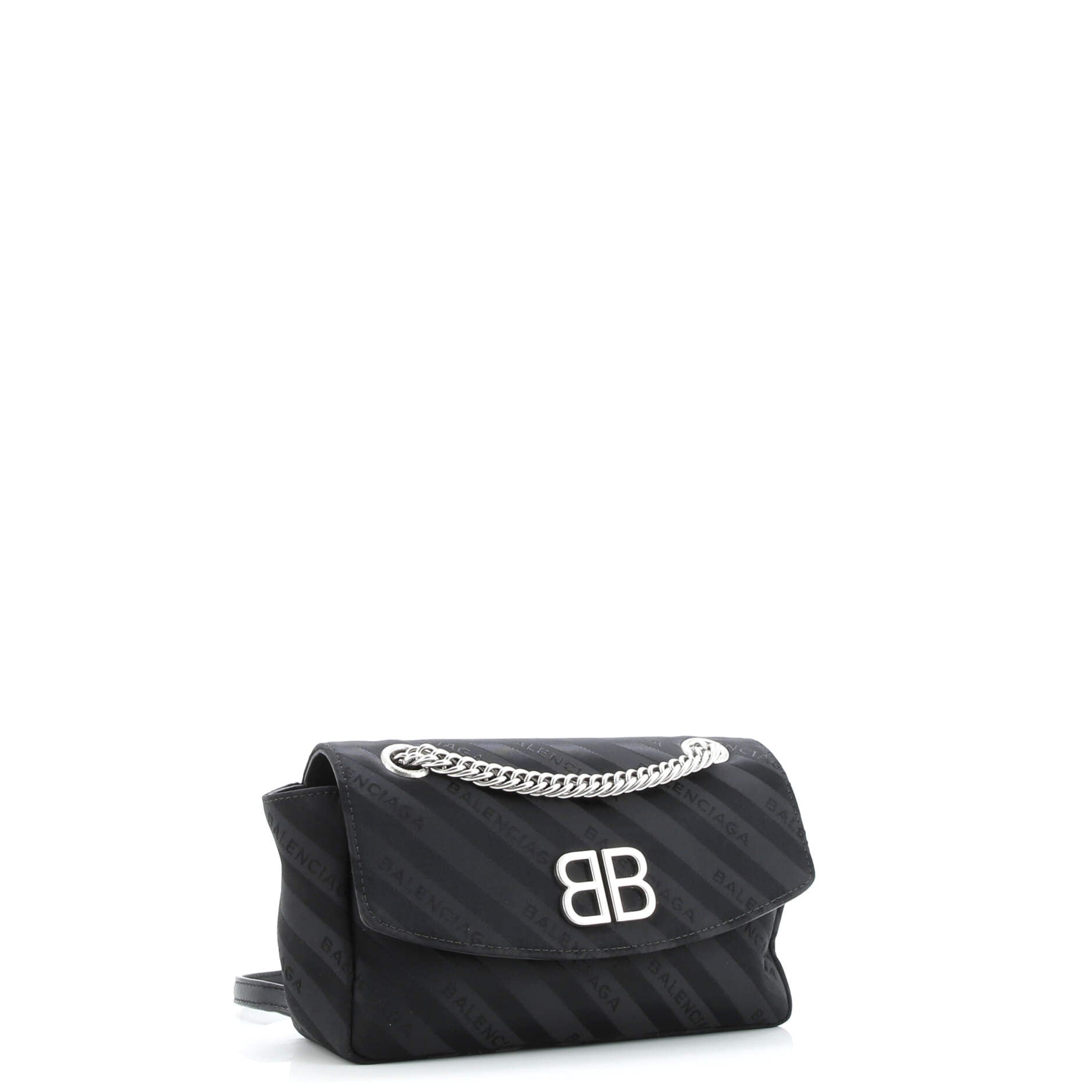 BB Chain Round Shoulder Bag Jacquard Small