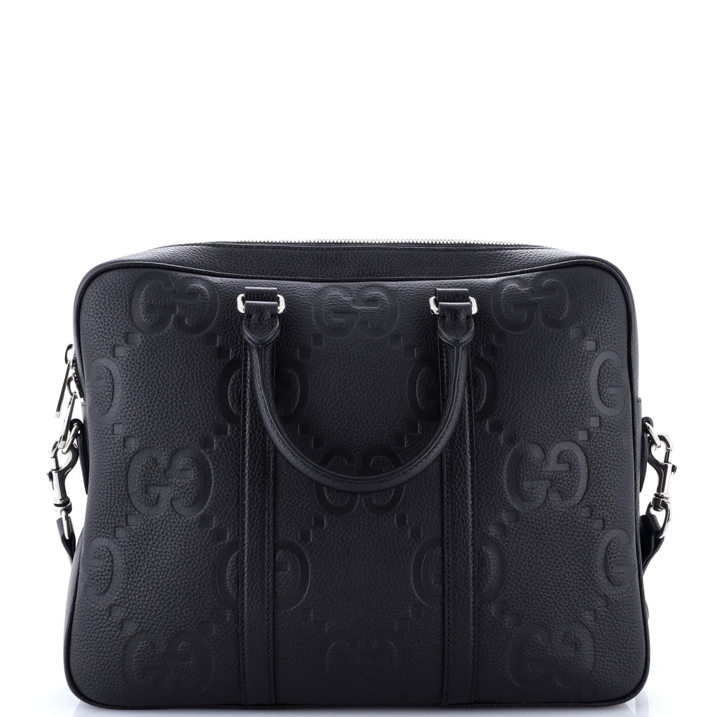 Convertible Briefcase Jumbo GG Embossed Leather