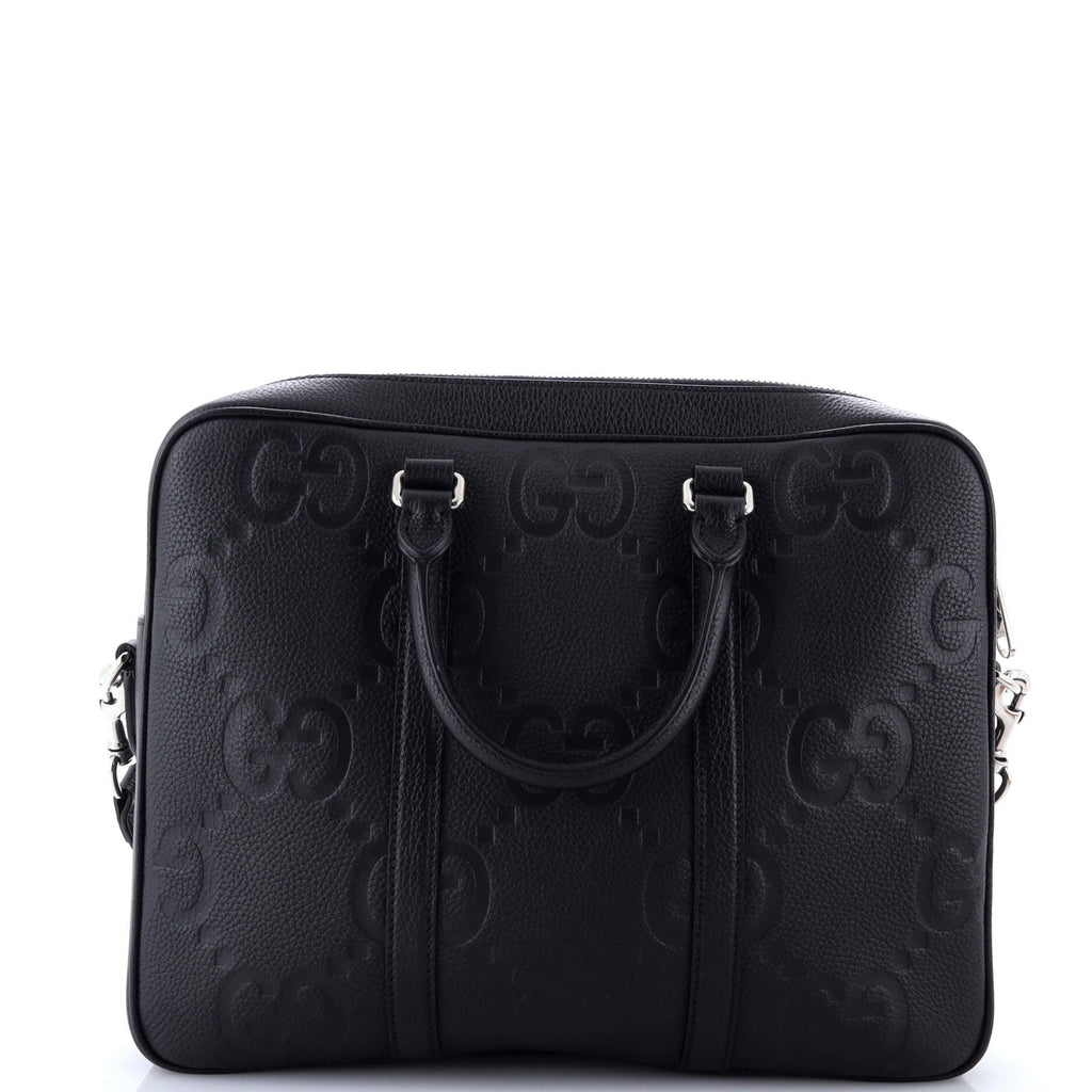 Convertible Briefcase Jumbo GG Embossed Leather