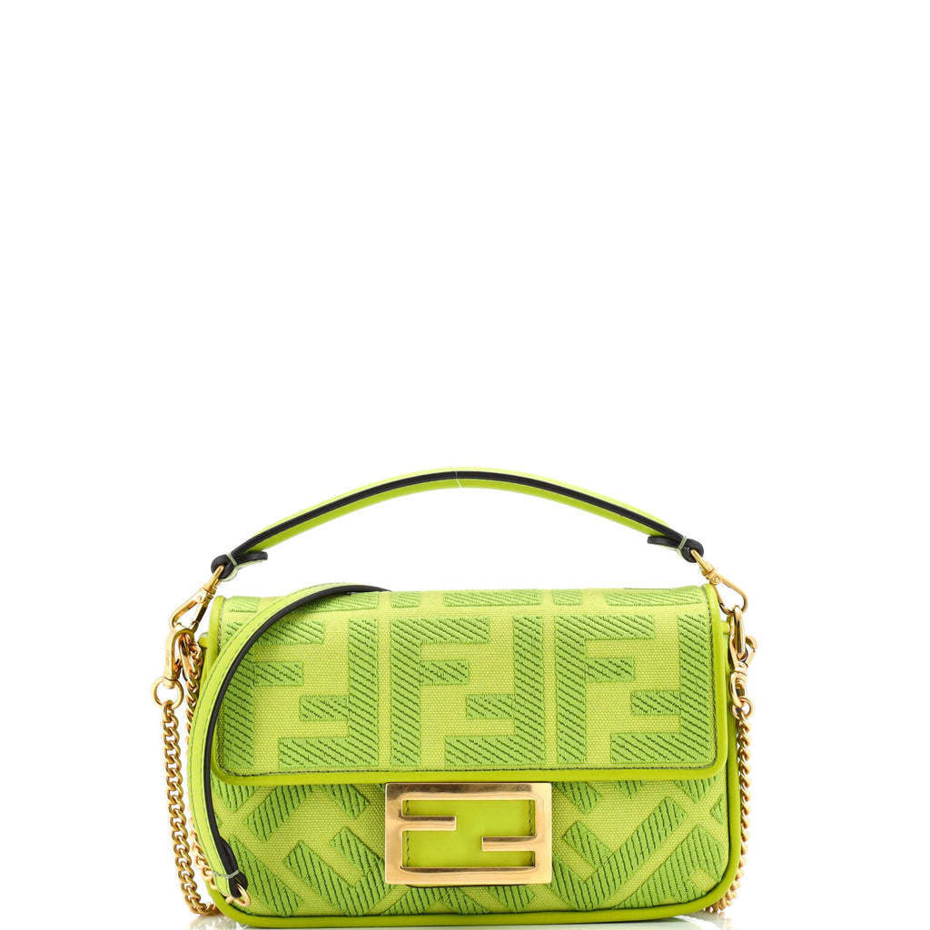 Baguette NM Bag Zucca Embroidered Canvas Mini