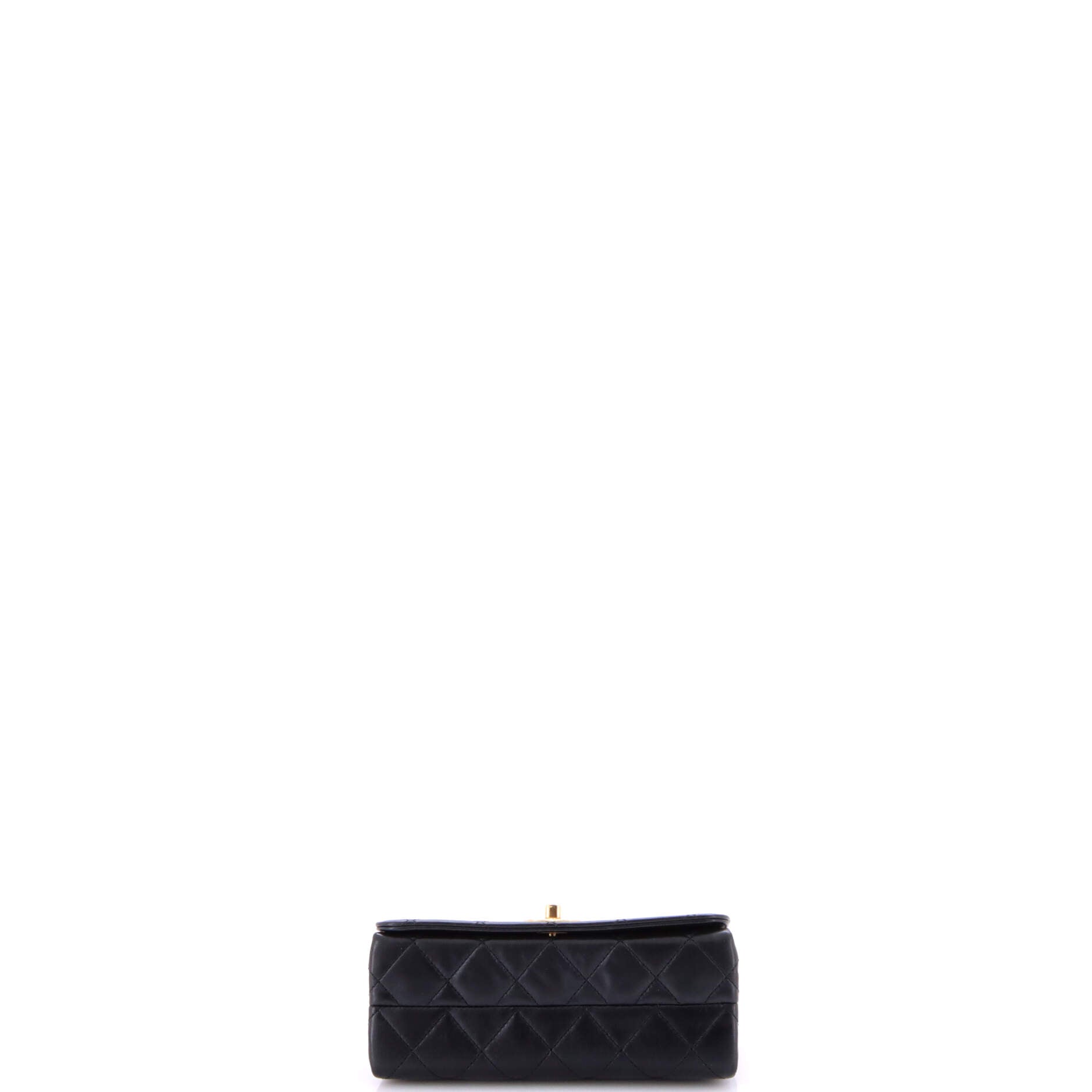 Logo Enamel Full Flap Bag Quilted Lambskin Mini