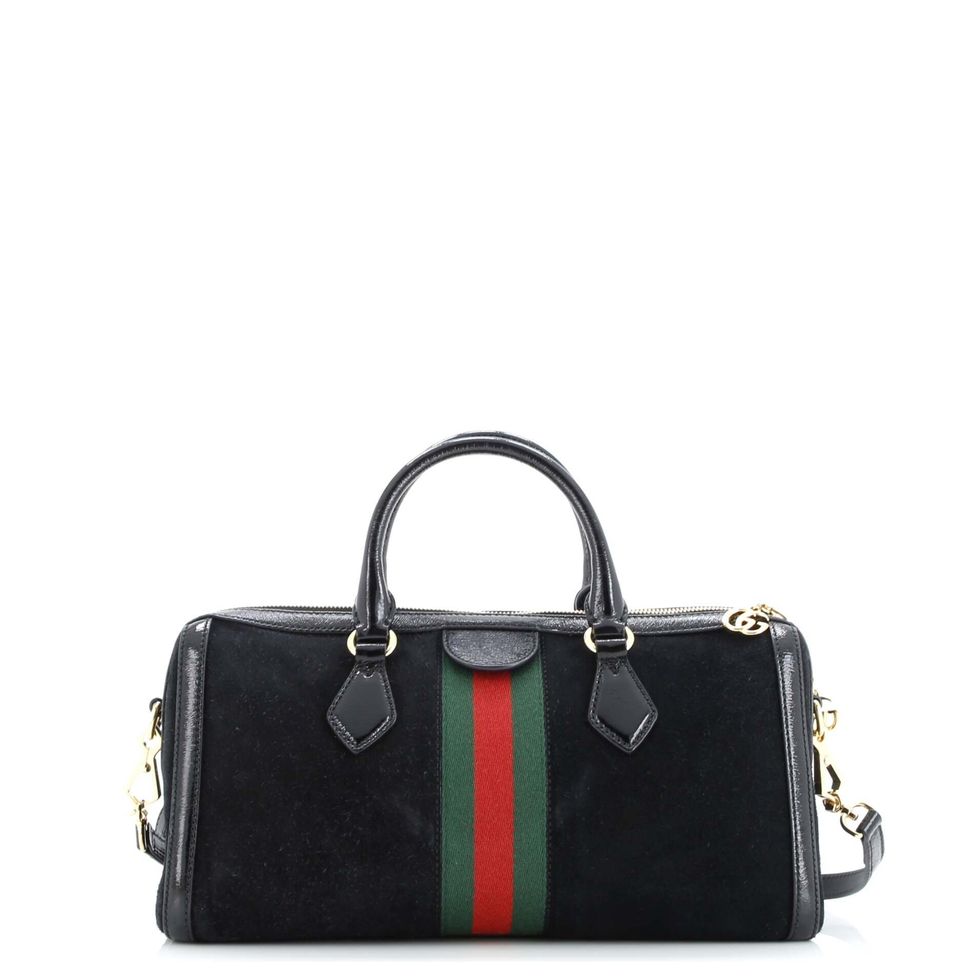 Ophidia Boston Bag Suede Medium