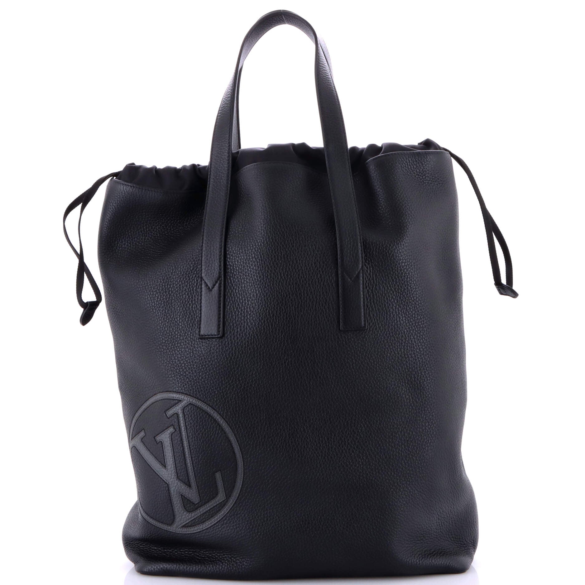 Cabas Light Drawstring Bag Initials Taurillon Leather